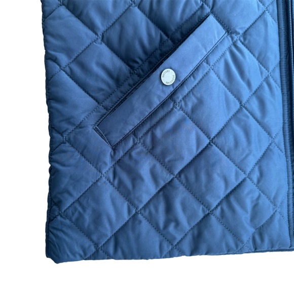 Brooks Brothers Quilted Vest Navy Blue size Medium Men’s Full zip - Picture 5 of 8